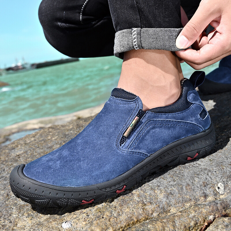 Επώνυμα Γνήσιο Δερμάτινο Ανδρικά Παπούτσια Υπαίθρια Suede Loafers Πολυτελή ανδρικά πάνινα παπούτσια Παπούτσια οδήγησης Χειροποίητα αναπνεύσιμα casual παπούτσια