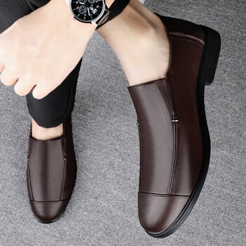 Μόδα Ανδρικά, καθημερινά δερμάτινα loafers Απλές μοκασίνες Ελαφρύ slip-on υποδήματα Παπούτσια επαγγελματικού σκάφους Υπαίθρια παπούτσια οδήγησης για άνδρες