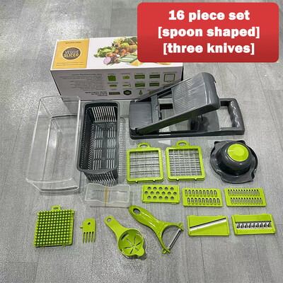 14/16 gabali Daudzfunkcionāls dārzeņu griezējs Augļu un dārzeņu griešanas nazis nesāp rokas Sadzīves virtuves instrumenti