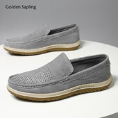 Golden Sapling Summer Loafers Ehtsast nahast Meeste vabaajajalatsid Vaba aeg Peokingad Klassikalised Meeste Sõidujalatsid Platvorm Jalatsid