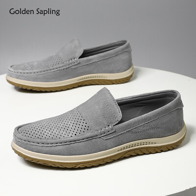 Golden Sapling Summer Loafers Natūralios odos Vyriški laisvalaikio batai Laisvalaikis Vakarėlis Butai Klasikiniai Vyriški vairavimo batai Platforma Avalynė