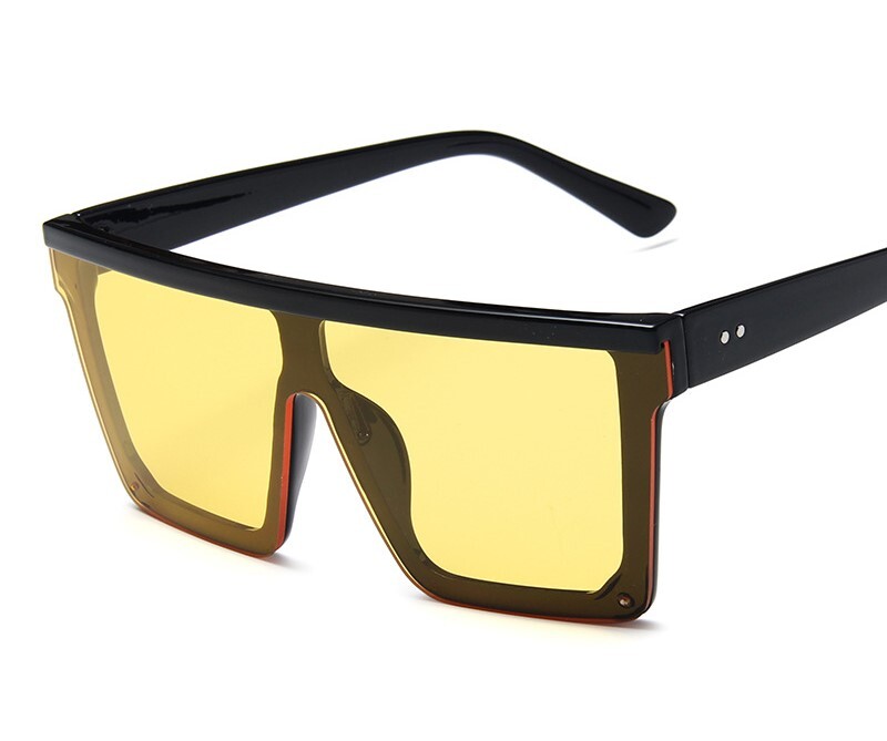 Διασυνοριακά γρήγορες πωλήσεις Fashion One Piece Big Frame γυαλιά ηλίου για άντρες Ivory γκρι εξατομικευμένα γυαλιά ηλίου για γυναίκες εξωτερική παραλία