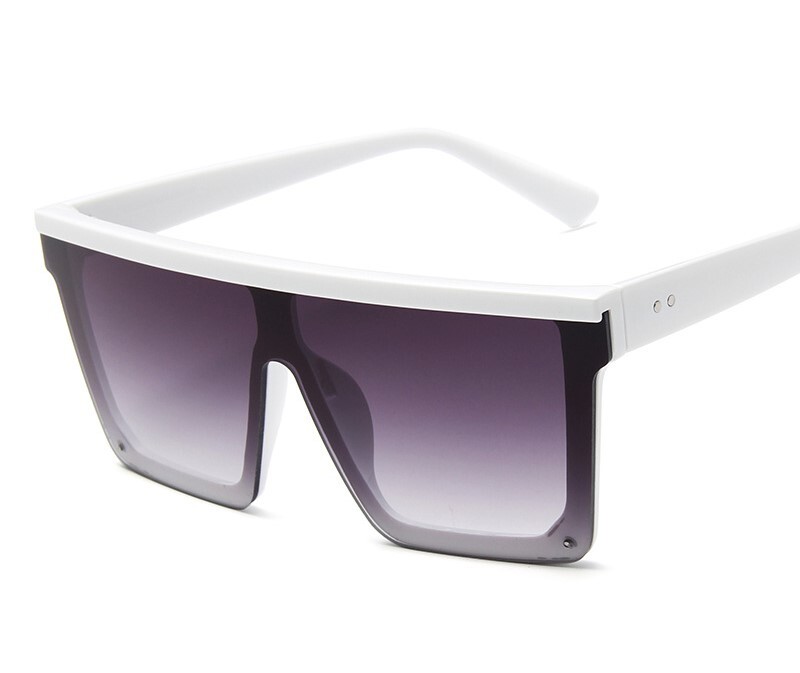 Διασυνοριακά γρήγορες πωλήσεις Fashion One Piece Big Frame γυαλιά ηλίου για άντρες Ivory γκρι εξατομικευμένα γυαλιά ηλίου για γυναίκες εξωτερική παραλία