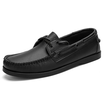 Pantofi pentru bărbați Mocasini lucrați manual din piele Pantofi pentru bărbați Pantofi de rochie Pantofi de navigație nou-veniți Pantofi casual din piele cu șireturi Pantofi de club pentru bărbați
