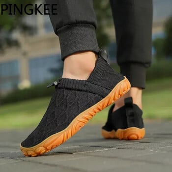 Ανδρικά παπούτσια Barefoot Σόλα Fitness PINGKEE Προσφορά Sneakers Man For Sneakers Wide Toe Box Trail Παπούτσια για τρέξιμο Ανδρικά αθλητικά παπούτσια Cozy