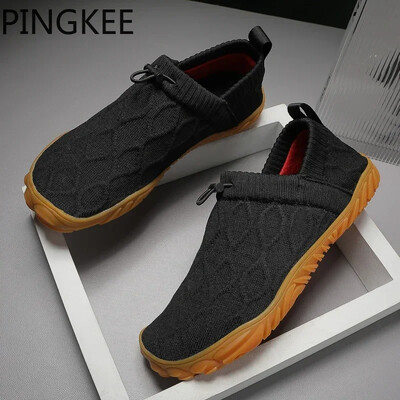 Ανδρικά παπούτσια Barefoot Σόλα Fitness PINGKEE Προσφορά Sneakers Man For Sneakers Wide Toe Box Trail Παπούτσια για τρέξιμο Ανδρικά αθλητικά παπούτσια Cozy