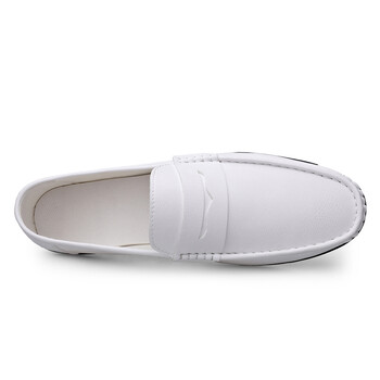 Άνοιξη φθινόπωρο Ανδρικά casual δερμάτινα Loafers Ανδρικά παπούτσια Loafer Mocasines Hombre Mocassini Λευκό Μαύρο Slip-On Μεγάλο μέγεθος Dropshipping