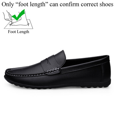 Pavasaris Rudens Vīriešu Ikdienas ādas Loafers Vīriešu Loafer Apavi Mocasines Hombre Mocassini White Black Slip-On Liela izmēra Dropshipping
