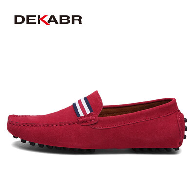DEKABR Loafers Men Νέος Σχέδιο Suede Loafers Γνήσιο Δερμάτινο Σλιπ σε Μοκασίνια Άντρες Ανδρικά Μοκασίνια Μοκασίνια για άντρες