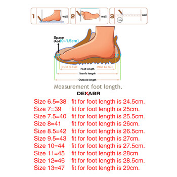 DEKABR Δερμάτινα ανδρικά παπούτσια Casual ανδρικά παπούτσια αναπνεύσιμα παπούτσια οδήγησης Designer Ανδρικά Loafers Χειροποίητα Μοκασίνια Plus Size 38-47