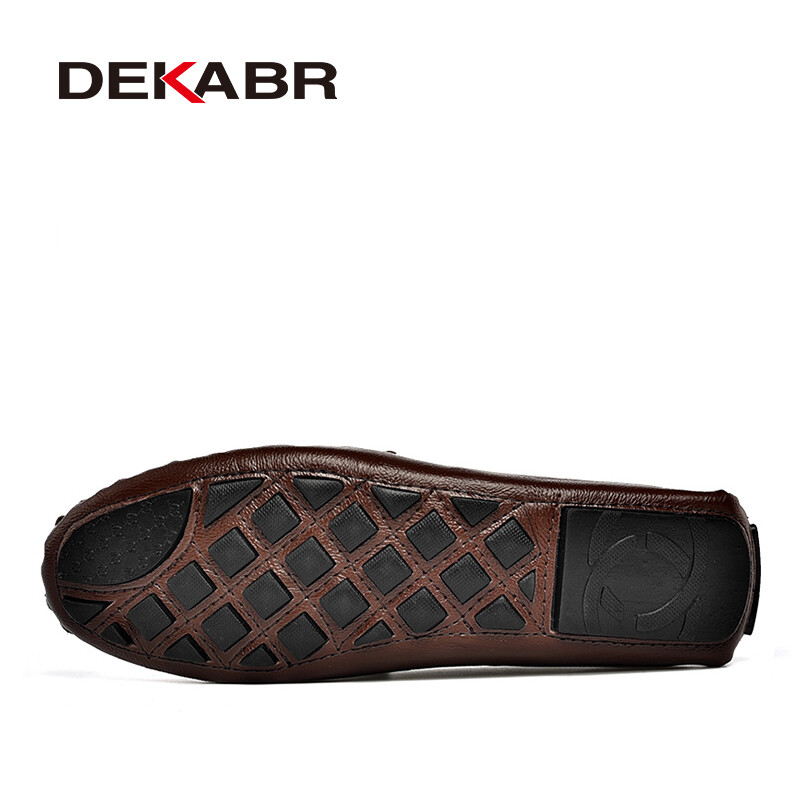 DEKABR Δερμάτινα ανδρικά παπούτσια Casual ανδρικά παπούτσια αναπνεύσιμα παπούτσια οδήγησης Designer Ανδρικά Loafers Χειροποίητα Μοκασίνια Plus Size 38-47