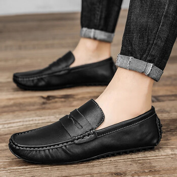 Ανδρικά Loafers Classic Slip on Flats Γνήσιο Δερμάτινο Ανδρικά παπούτσια Μοκασίνια Super Soft Ανδρικά παπούτσια περπατήματος