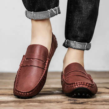 Ανδρικά Loafers Classic Slip on Flats Γνήσιο Δερμάτινο Ανδρικά παπούτσια Μοκασίνια Super Soft Ανδρικά παπούτσια περπατήματος