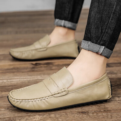 Ανδρικά Loafers Classic Slip on Flats Γνήσιο Δερμάτινο Ανδρικά παπούτσια Μοκασίνια Super Soft Ανδρικά παπούτσια περπατήματος