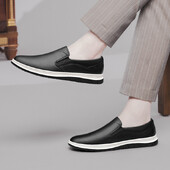 Pantofi de mers pentru bărbați, din piele naturală, pantofi de afaceri confortabili pentru bărbați, încălțăminte casual vintage pentru bărbați