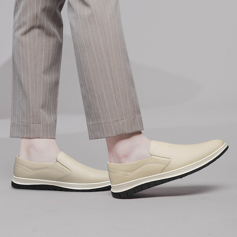 Pantofi de mers pentru bărbați, din piele naturală, pantofi de afaceri confortabili pentru bărbați, încălțăminte casual vintage pentru bărbați