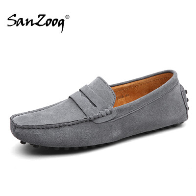 Liels izmērs 50 51 52 53 Vasaras Vīriešu Zamšādas Loafers Ādas Ikdienas Slip On Kurpes Mocasines Hombre Lofer Man Loafer