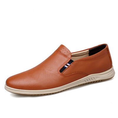 2024. gada pavasaris, rudens Jauni vīriešu plakanie apavi pretslīdēšanas masāžas zoles Vīriešu darba apavi braukšanai piepilsētā Universāli ādas ikdienas apavi