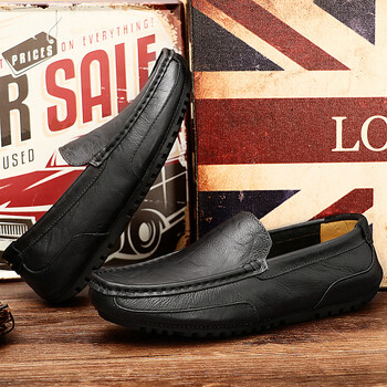 Breathable Loafers Man Mocasines Casual Ανδρικά γυαλιστερά δερμάτινα παπούτσια για άντρες Slip on επίσημο ιταλικό ανδρικό επίπεδο οδήγησης Zapatos Hombre