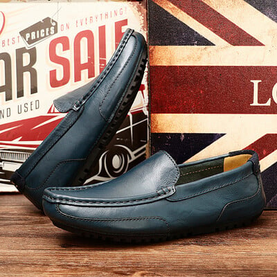 Breathable Loafers Man Mocasines Casual Ανδρικά γυαλιστερά δερμάτινα παπούτσια για άντρες Slip on επίσημο ιταλικό ανδρικό επίπεδο οδήγησης Zapatos Hombre