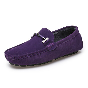 Loafers Ανδρικά παπούτσια Casual Slip On Shoes Ανδρικά Loafer Fur Ζεστά χειμωνιάτικα παπούτσια Μοκασίνια Γνήσιο δέρμα Cow Suede Luxury Flat