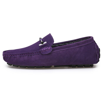 Loafers Ανδρικά παπούτσια Casual Slip On Shoes Ανδρικά Loafer Fur Ζεστά χειμωνιάτικα παπούτσια Μοκασίνια Γνήσιο δέρμα Cow Suede Luxury Flat