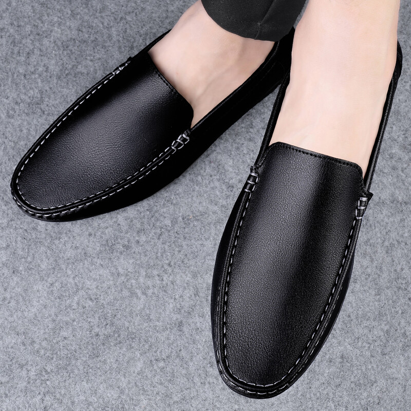 Jauni Vasaras Vīriešu Loafers Slip on Kleita Balta Braukšanas Mokasīni Apavi Vīriešu Ikdienas Kurpes Āda Mīkstas Īpaši Vieglas Vīriešu Kurpes