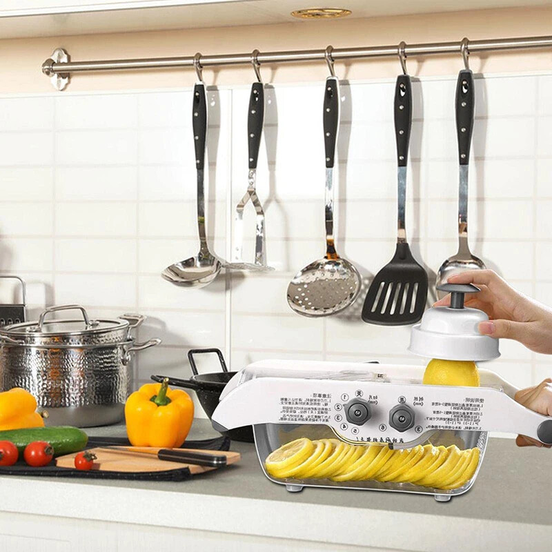 Tăiător de lămâie Magazin de ceaiuri cu lapte multifuncțional Fructe reglabil felii groase și subțiri Tăiere legume gratar cartofi feliere