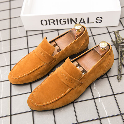 Vară maro Bărbați Mocasini Business office pantofi nunta pantofi piele intoarsa Pantofi Plati Slip On Barbati Casual Pantofi zapatillas de sport