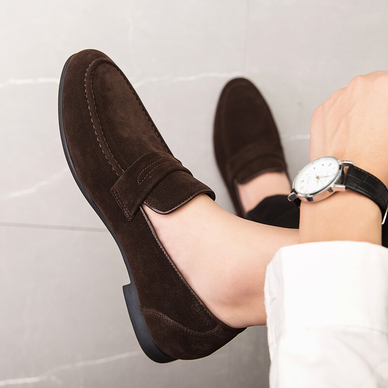 Vară maro Bărbați Mocasini Business office pantofi nunta pantofi piele intoarsa Pantofi Plati Slip On Barbati Casual Pantofi zapatillas de sport