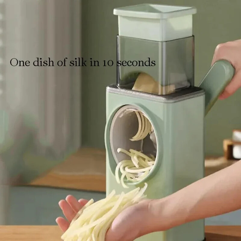 Tăiător cu role de legume Tocător manual Cutter pentru feliere Răzătoare de mână cu mâner Tăiător de fructe pentru legume Cartofi Morcovi Castraveți