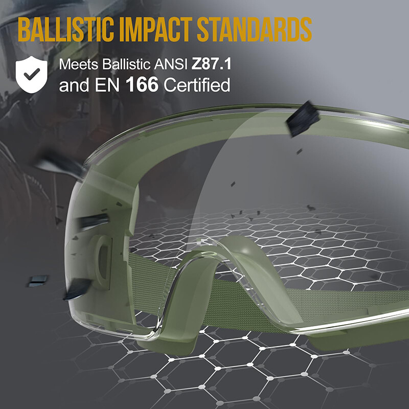 Ochelari tactici OneTigris peste ochelari, ochelari tactici anti-ceata, protectie pentru ochelari de protectie OTG cu lentile interschimbabile