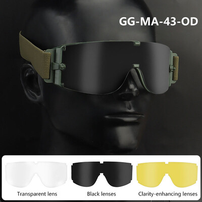 Ochelari militari anti-aburire, ochelari tactici, ochelari de schi Airsoft, ochelari de vedere, ochelari de motor, ciclism, 3 lentile