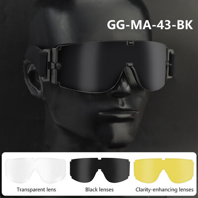 Ochelari militari anti-aburire, ochelari tactici, ochelari de schi Airsoft, ochelari de vedere, ochelari de motor, ciclism, 3 lentile