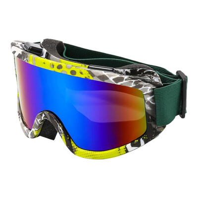 Γυαλιά σκι μεγάλου πλαισίου με πολύχρωμο φακό Αντισύγκρουση αντιθαμβωτικό γυαλιά μοτοσικλέτας Outdoor Sport Snow Snowboard Skiing Goggle