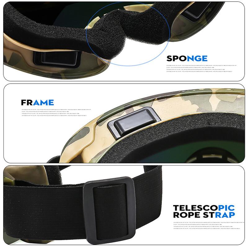 Γυαλιά σκι μεγάλου πλαισίου με πολύχρωμο φακό Αντισύγκρουση αντιθαμβωτικό γυαλιά μοτοσικλέτας Outdoor Sport Snow Snowboard Skiing Goggle