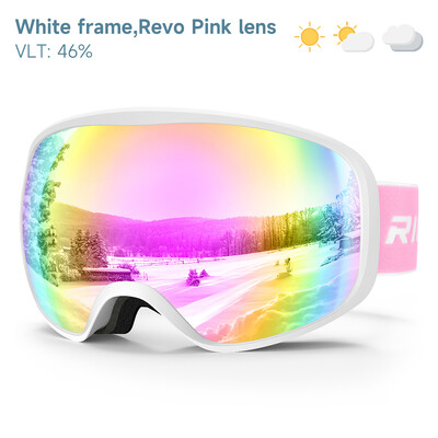 Παιδικά γυαλιά σκι διπλών στρωμάτων UV400 κατά της ομίχλης OTG - Φορέστε γυαλιά μάσκα σκι Snowboard Παιδικά γυαλιά χιονιού φορητό κράνος
