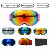 Παιδικά γυαλιά σκι Αντιθαμβωτικά γυαλιά σκι διπλής στρώσης Παιδικά γυαλιά Snowboard Χειμερινά αθλητικά γυαλιά εξωτερικού χώρου για Ηλικίες 4-14 Big Vision