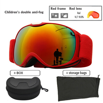 Παιδικά γυαλιά σκι Αντιθαμβωτικά γυαλιά σκι διπλής στρώσης Παιδικά γυαλιά Snowboard Χειμερινά αθλητικά γυαλιά εξωτερικού χώρου για Ηλικίες 4-14 Big Vision