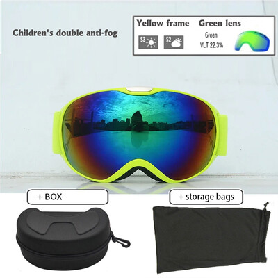 Παιδικά γυαλιά σκι Αντιθαμβωτικά γυαλιά σκι διπλής στρώσης Παιδικά γυαλιά Snowboard Χειμερινά αθλητικά γυαλιά εξωτερικού χώρου για Ηλικίες 4-14 Big Vision