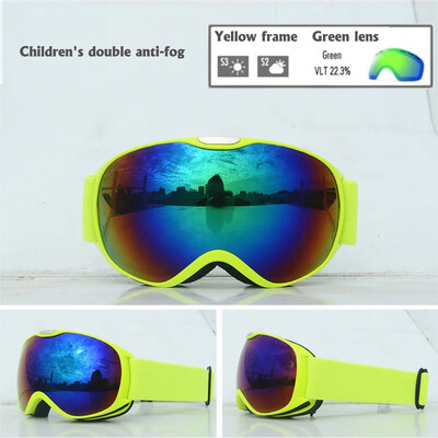 Παιδικά γυαλιά σκι Αντιθαμβωτικά γυαλιά σκι διπλής στρώσης Παιδικά γυαλιά Snowboard Χειμερινά αθλητικά γυαλιά εξωτερικού χώρου για Ηλικίες 4-14 Big Vision