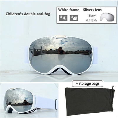 Παιδικά γυαλιά σκι Αντιθαμβωτικά γυαλιά σκι διπλής στρώσης Παιδικά γυαλιά Snowboard Χειμερινά αθλητικά γυαλιά εξωτερικού χώρου για Ηλικίες 4-14 Big Vision
