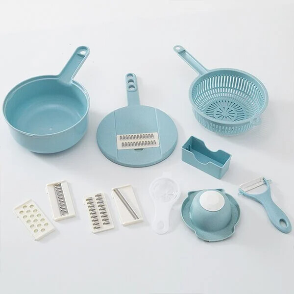 12-dielna sada kuchynských krájačov a sekáčikov na zemiaky, krájanie a krájanie, multifunkčný krájač, kuchynské spotrebiče, kuchynské náčinie Cocina