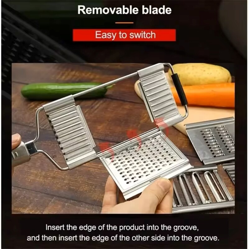 4in1 dārzeņu smalcinātājs augļu kartupeļu mizotājs burkānu griezējs nerūsējošā tērauda manuālā rīve virtuves sīkrīku multi Pur griezējam