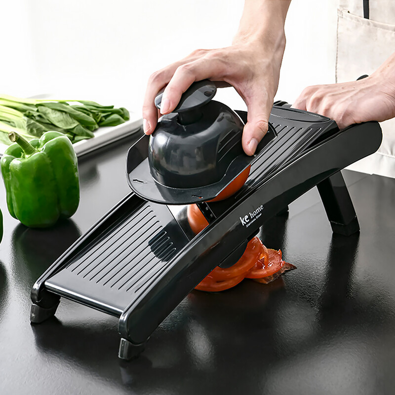 1 buc Tăiător de legume din oțel inoxidabil Tăiător de mandolină reglabil pentru tocator de cartofi, tomate, ceapă, morcovi, unelte profesionale de bucătărie