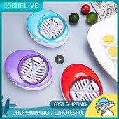 Κόφτης Κόκκινος Εύκολος Καθαρισμός Εύχρηστος Φέτες Αυγών Easy Slice Εργαλεία κουζίνας Κόφτης αυγών Μωβ φέτες φρούτων οικιακά σκεύη Αυγοκόφτης