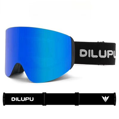 Ochelari de schi magnetici noi Ochelari de schi anti-aburi cu schimbare rapidă Ochelari de schi profesionali cu lentile dublu strat pentru bărbați și femei