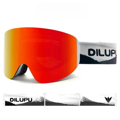 Ochelari de schi magnetici noi Ochelari de schi anti-aburi cu schimbare rapidă Ochelari de schi profesionali cu lentile dublu strat pentru bărbați și femei
