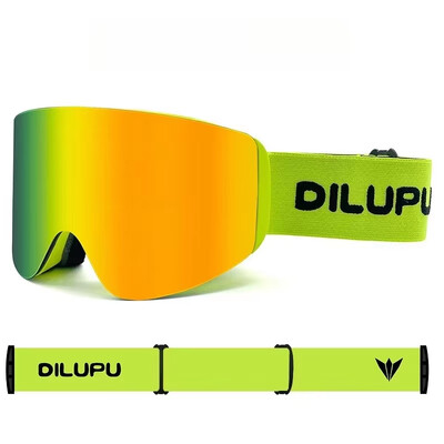 Ochelari de schi magnetici noi Ochelari de schi anti-aburi cu schimbare rapidă Ochelari de schi profesionali cu lentile dublu strat pentru bărbați și femei