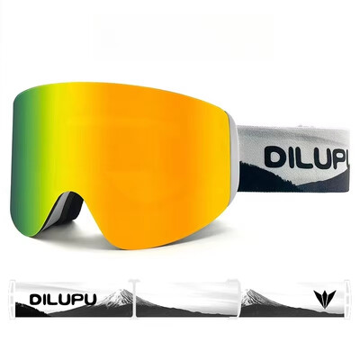 Ochelari de schi magnetici noi Ochelari de schi anti-aburi cu schimbare rapidă Ochelari de schi profesionali cu lentile dublu strat pentru bărbați și femei